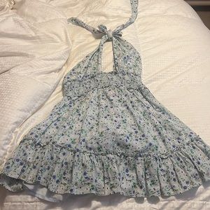 Aerie Floral Halter Dress
